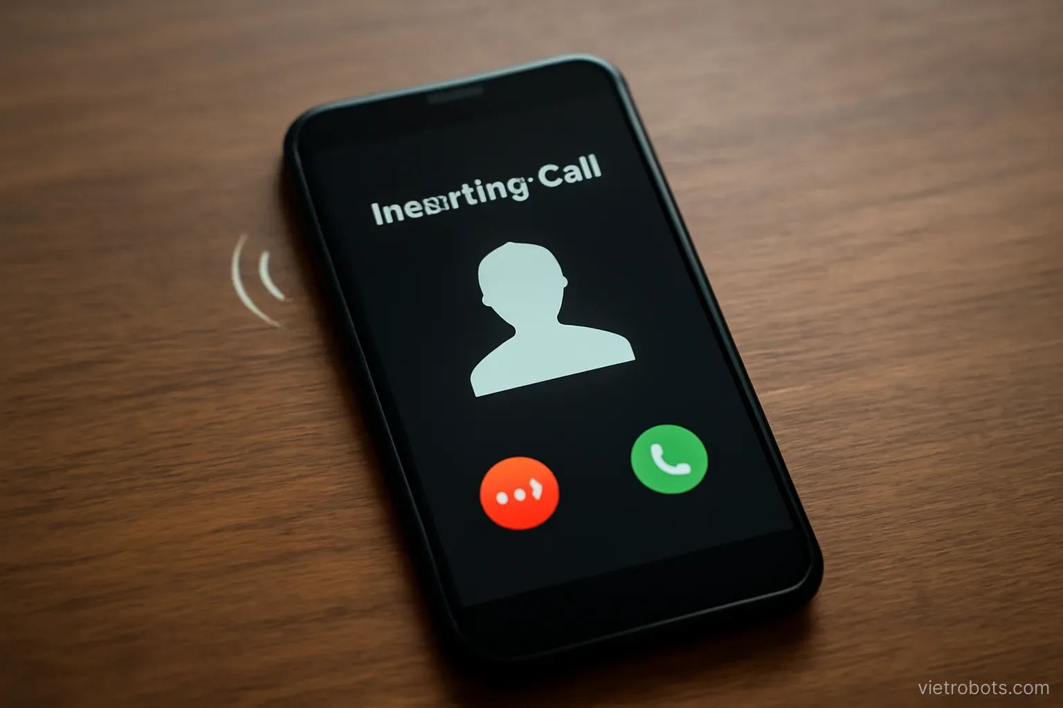 Phone ringing with an unknown number displayed