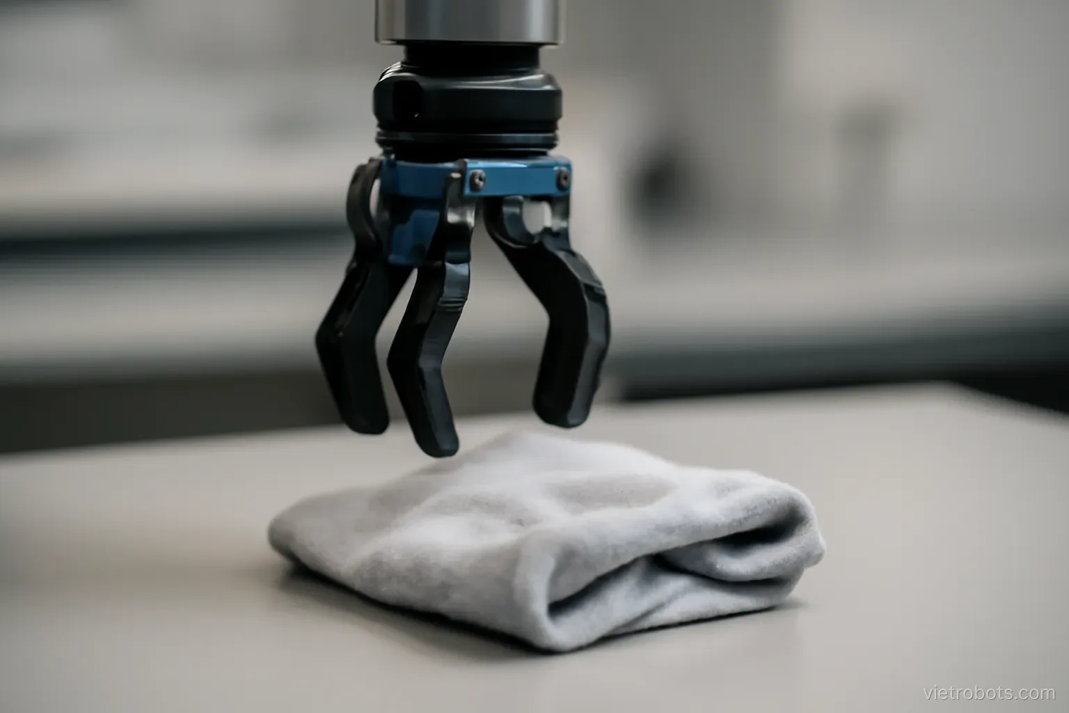 Robotic hand near a soft deformable object