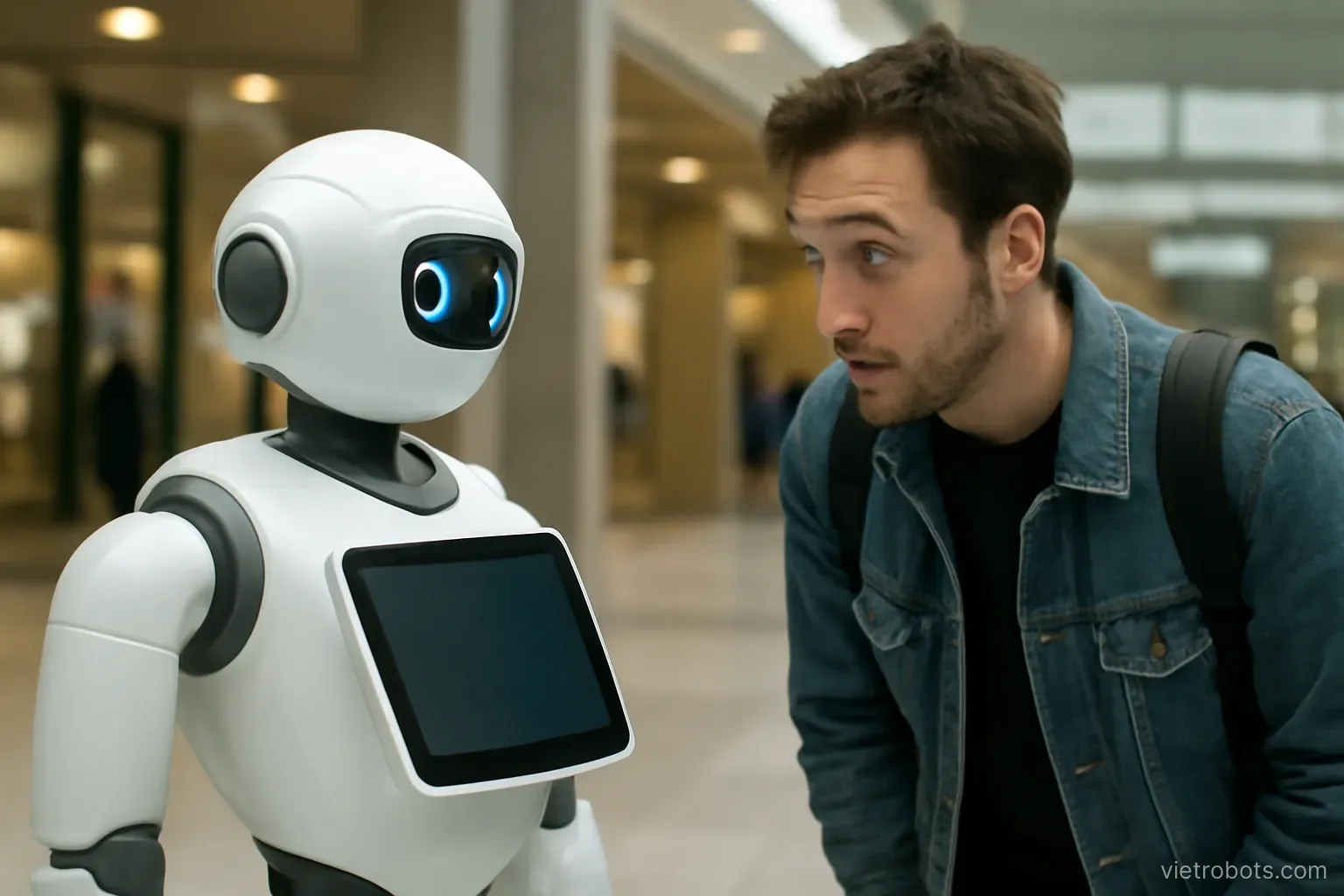 Questions people ask when they first meet a robot