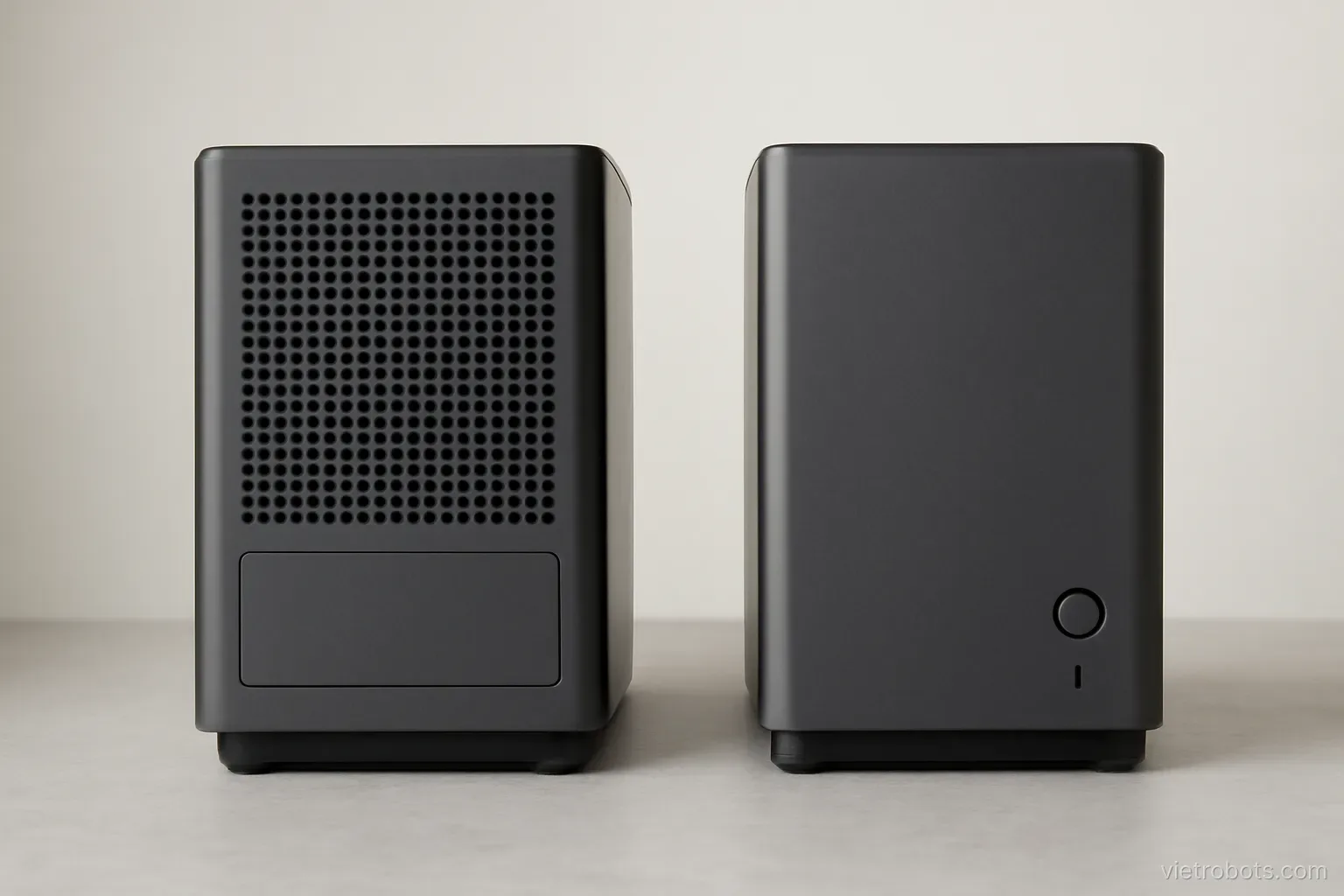 Two similar devices placed side by side for comparison